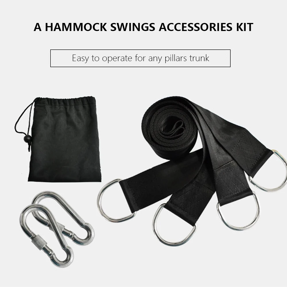 

Tree Swing Hanging Straps Kit with Safer Carabiner Lock Snap Hooks Tree Swing & Hammocks Hammock Strap Rope for Swings