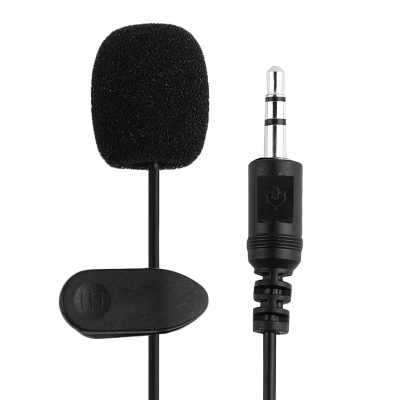 Portable Mini 3.5mm Tie Lapel Lavalier Clip-on Microphone Wired Condenser For Lectures Teaching Conference | Электроника