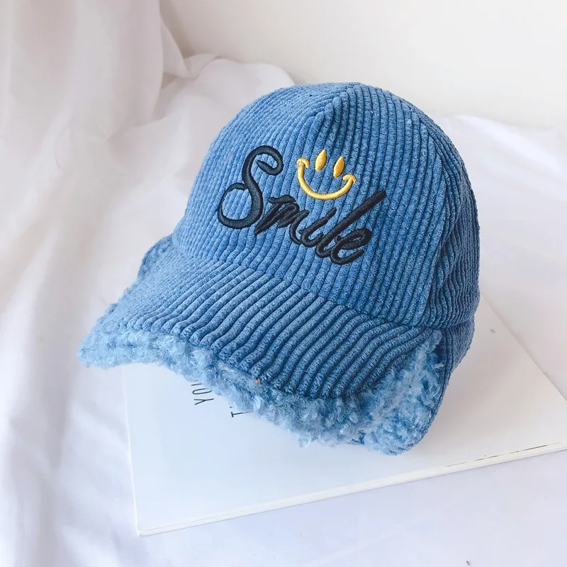 Бейсболка Doitbest для детей 2-6 лет Вельветовая Кепка в стиле хип-хоп с надписью Smile