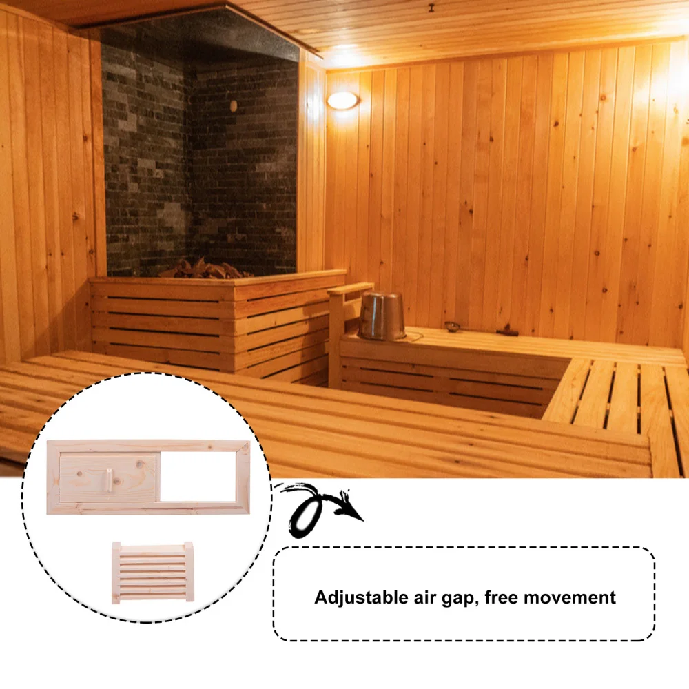 

1 Set Sauna Room Cedar Air Vent Blinds Grille Summer Sauna Ventilation Panel