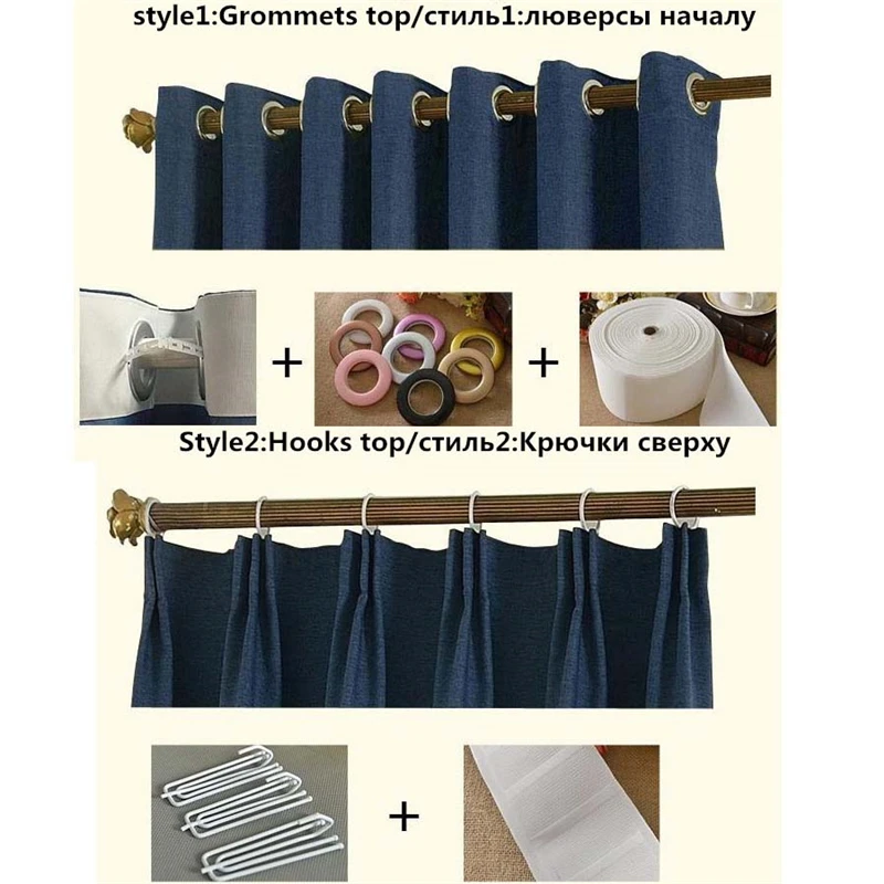 

new bars Mediterranean chenille blackout curtains for living room Upscale thicker curtains for window bedroom/balcony