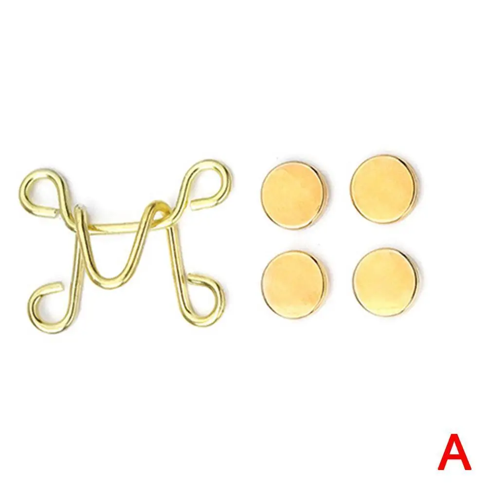 

Nail-free Waist Buckle Adjustable Metal Snap Button Waist DIY Detachable Pant Buckle Button Removable Jeans Waist Adjust Se M8B9