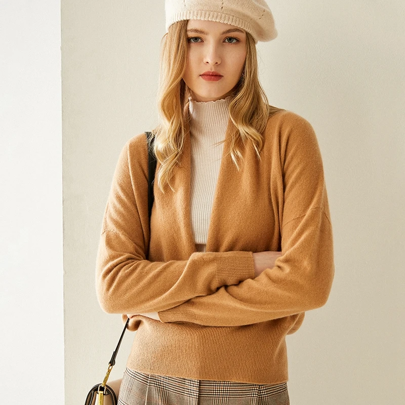 Новый модный кашемировый свитер для осени и зимы Женская куртка Joker 100% чистый