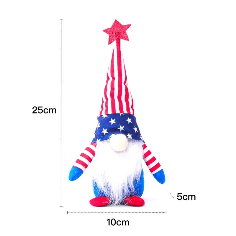 

Faceless Old Man Action Figures 4th Of July Ornaments for Independence Day Gift Hand Made Household Tray Decoration