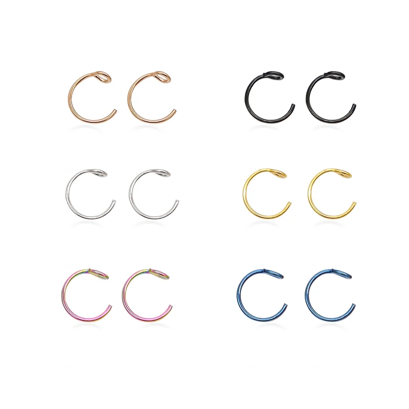 6 шт. кольца в нос имитация пирсинга пупка для женщин|Украшения тела| |