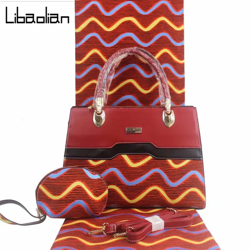 

Popular high quality hand bag african wax prints 6 yards 100% Cotton real wax fabric for sewing Clothes F12-31