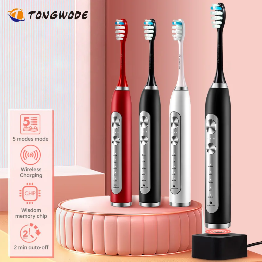 Зубная щетка Ультразвуковая электрическая отбеливающая IPX7 с беспроводной