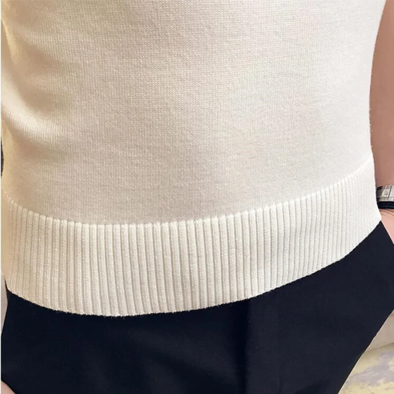 2019 Новый стиль Модные мужские летние тонкие для досуга Чистый хлопок вязаные