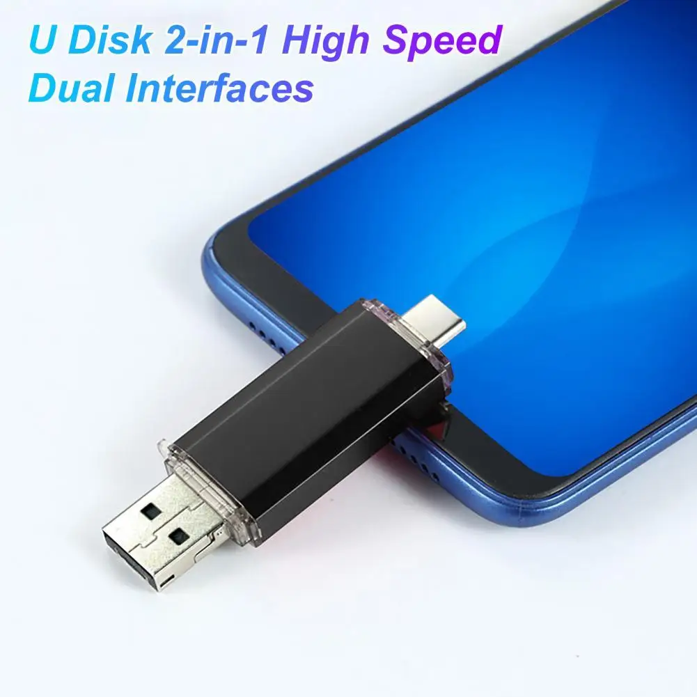 Высокоскоростной флеш-накопитель U-Disk 2 в 1 с двумя интерфейсами 16 Гб/32 ГБ/64 ГБ