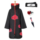 Akatsuki костюмы Itachi ниндзя халат Хэллоуин костюмы для детей женщин Xiao Косплей Аниме аксессуары кольцо облако пальто накидка хаори