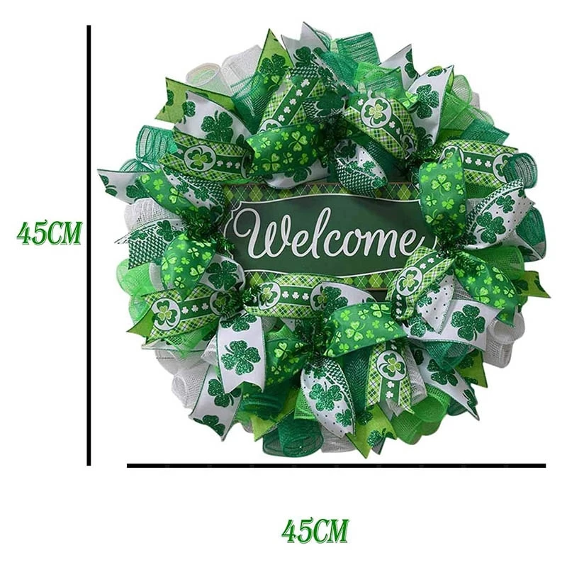 

St. Patrick's Day Decor Wreath for Front Door St. Patrick's Day Decoration Wreath for Home