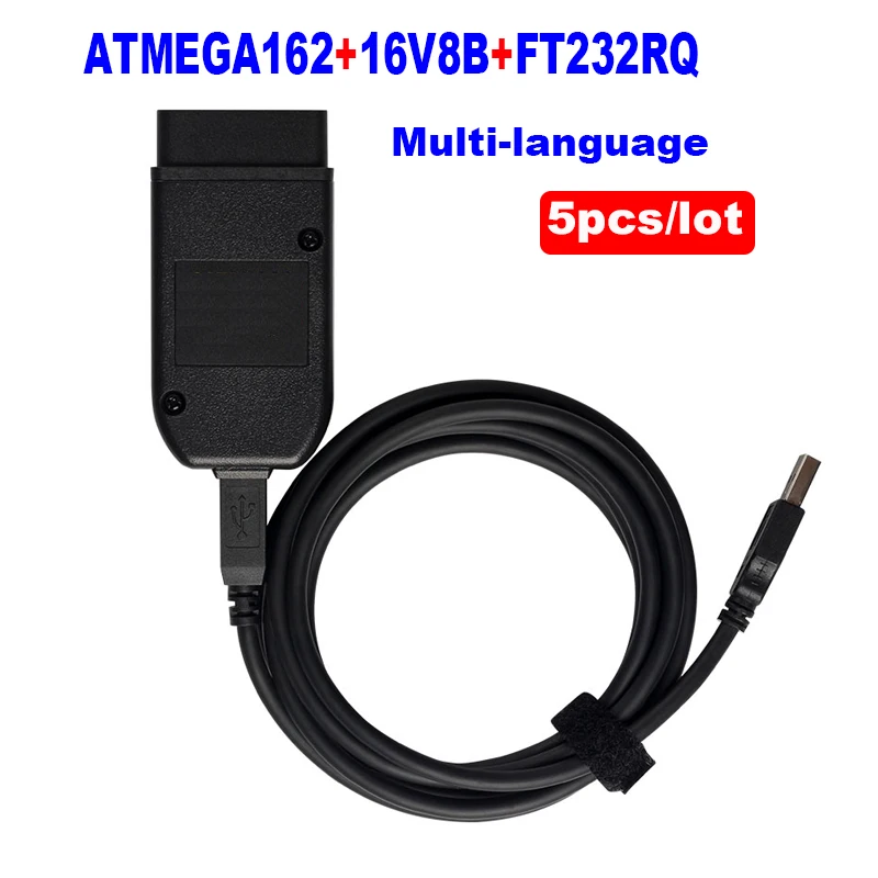 5 шт./лот OBD COM Can USB кабель интерфейса V17.8 V2 18 9 19.6.1 OBDII 16pin HEX для audi vw seat skoda
