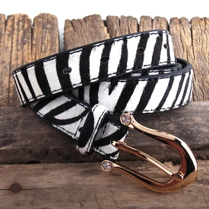 RH Модный Boho Леопардовый пятнистый кожаный ремень из конского волоса , кристальная Пряжка, женские ремни из коровьей кожи , Женские аксессуары, подарок, Прямая поставка