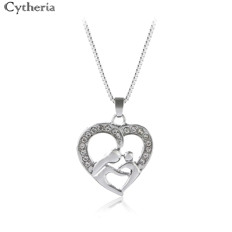 Ожерелья для мамы и ребенка подарок на день матери сына дочери Кристальные