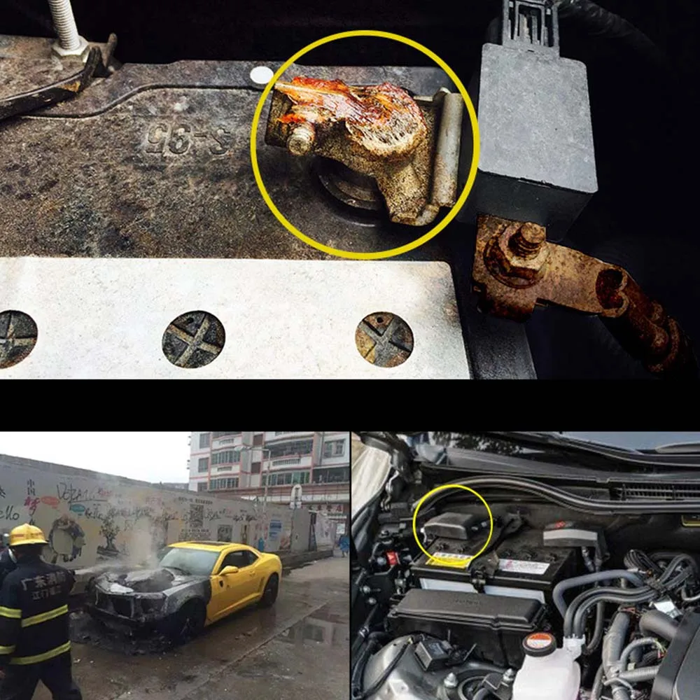 Защитная крышка автомобильного аккумулятора ABS отрицательный защитный чехол для