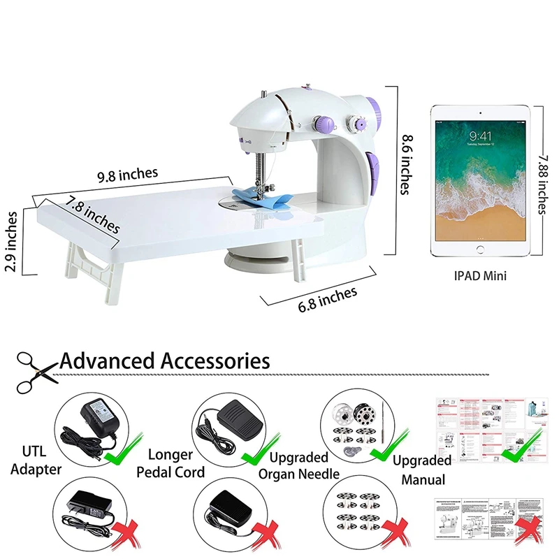Мини швейная машина Модернизированная версия портативная микро машинная