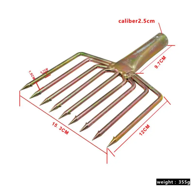 Рыболовная гарпуна 9 Зубцов черная/цветная из нержавеющей стали острый колючий