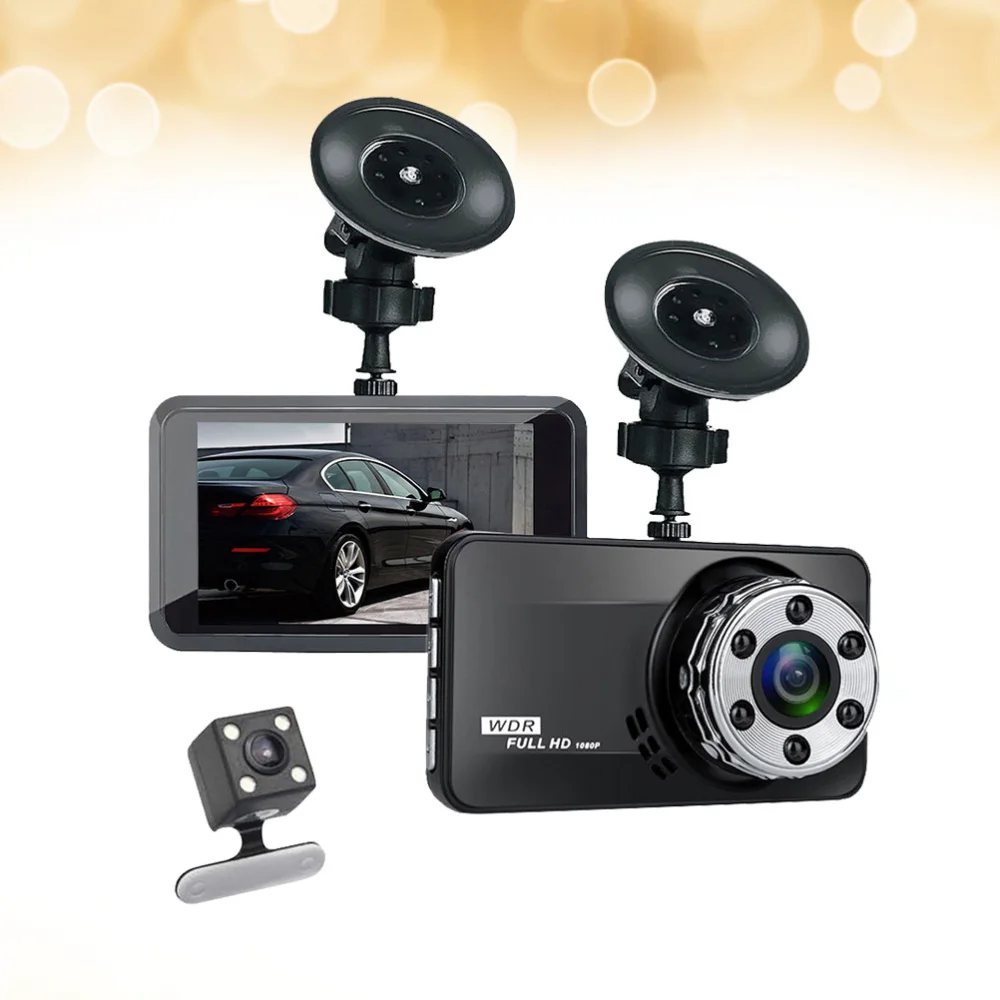 

3.0 Inch Dash Cam 1080P Dual Camera Night Vision 170 Wide Angle G-Sensor Loop Recording Car Recorder