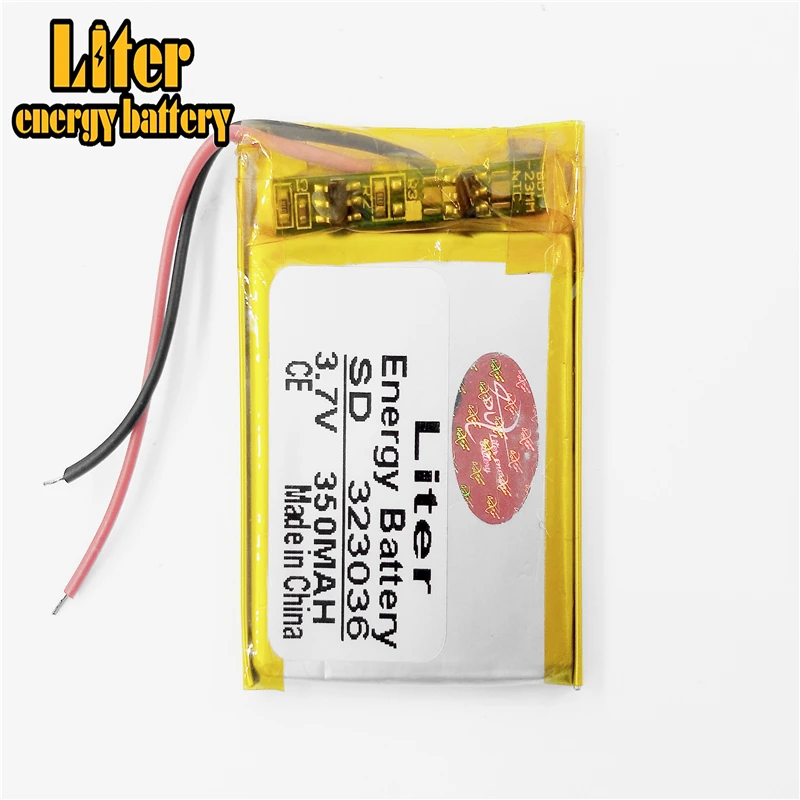 Литий полимерные аккумуляторы MP3/MP4/мобильный телефон 323036 3 7 В 350 мАч|polymer battery|polymer