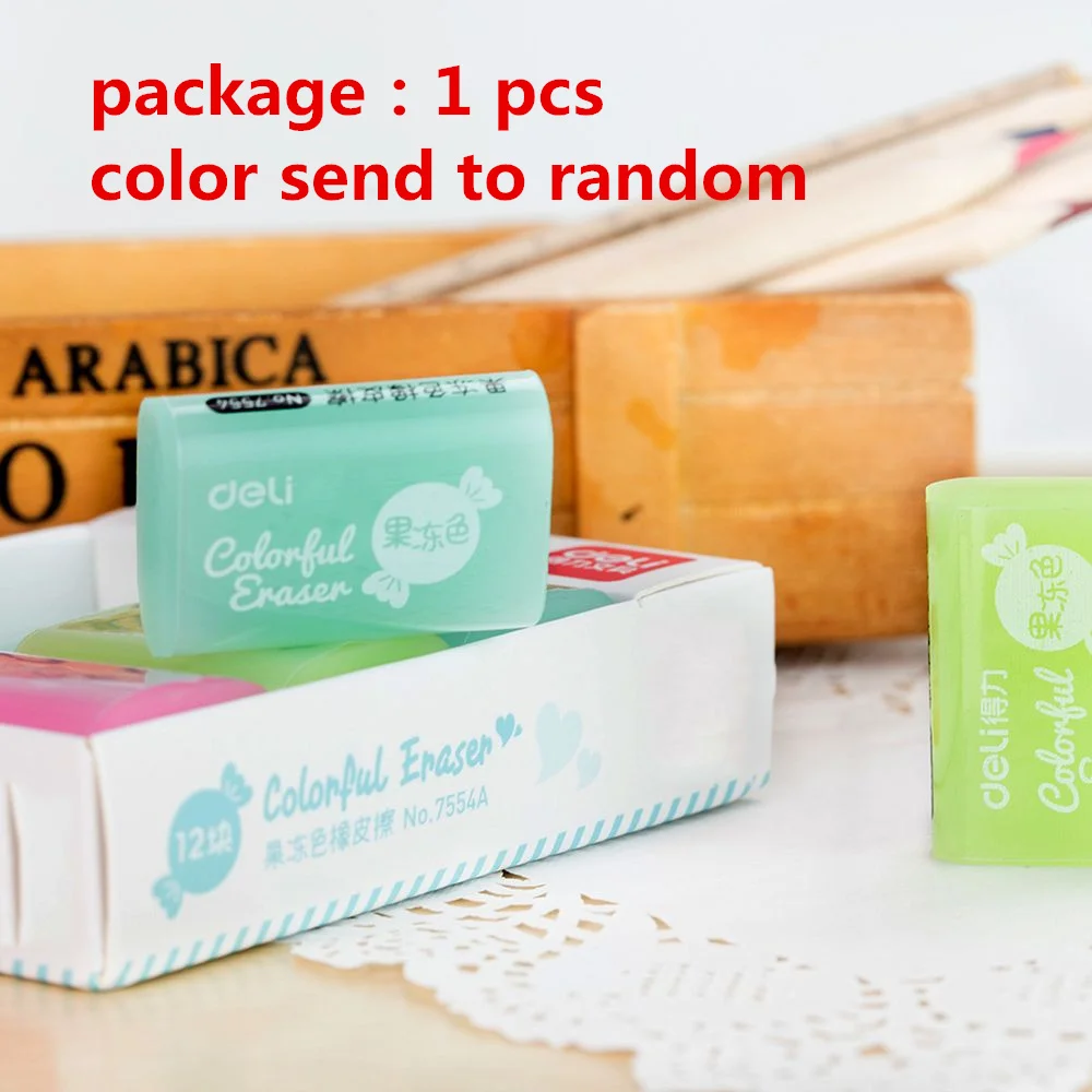 Светло-серый 1 pcs Jelly Color Eraser Drawing Exam Eraser School Office Supply Pupil Prize Stationery Gift Cute Eraser Rewards Small Gifts - Цвет: Светло-серый