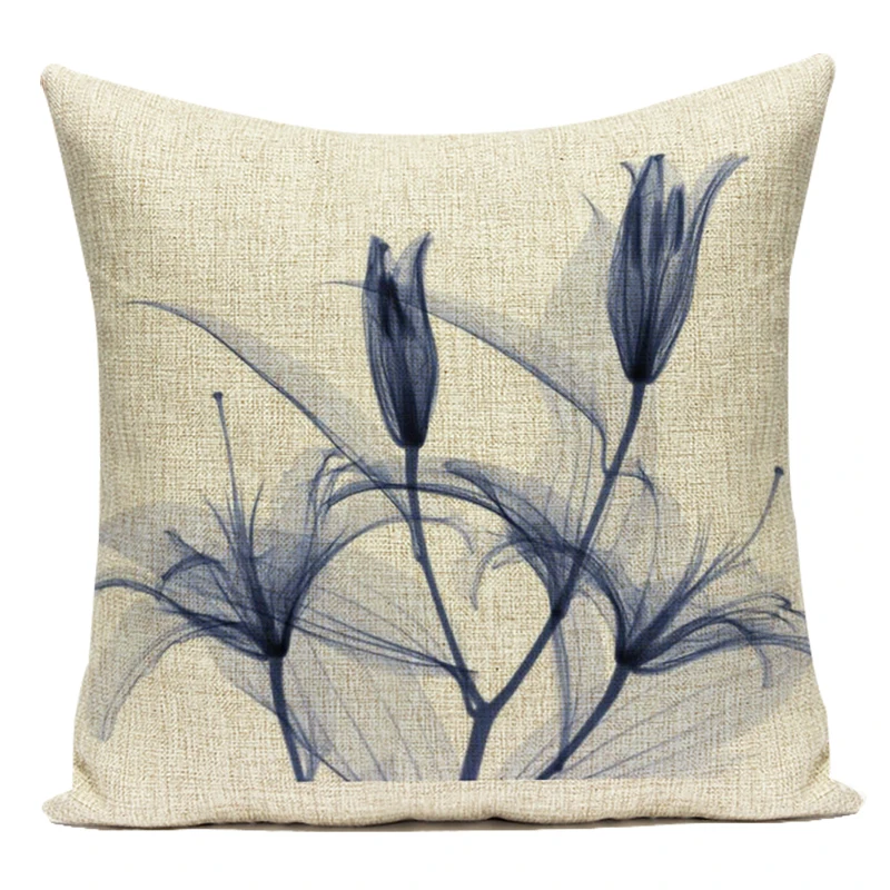 

Декоративная подушка ZXZXOON, лен/хлопок, цветочный принт