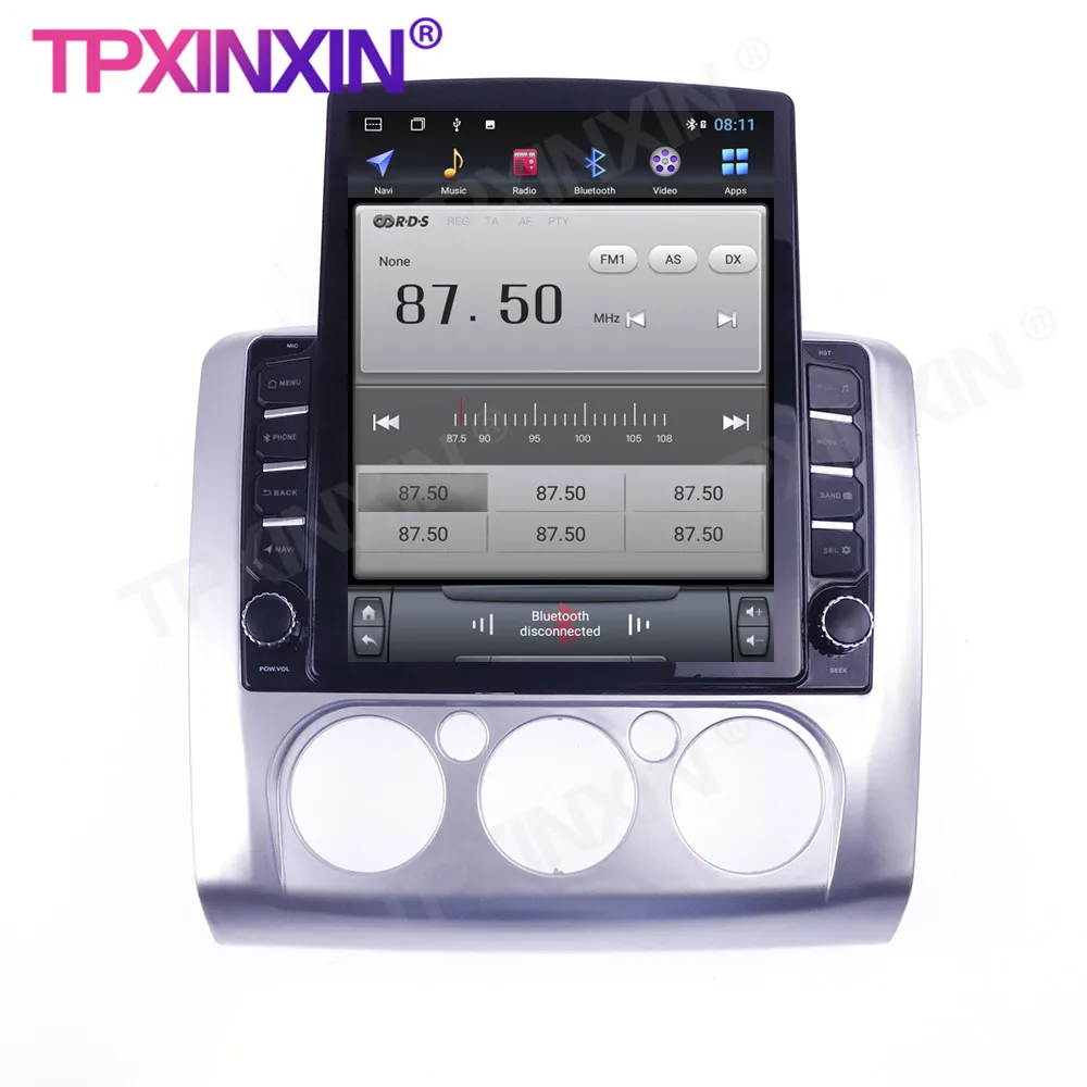 저렴한 DSP 테슬라 스크린 안드로이드 2004 GPS 차량 멀티미디어 플레이어 헤드유닛 오디오 라디오 내비게이션 무선 카플레이, 포드 포커스 2012-10.0