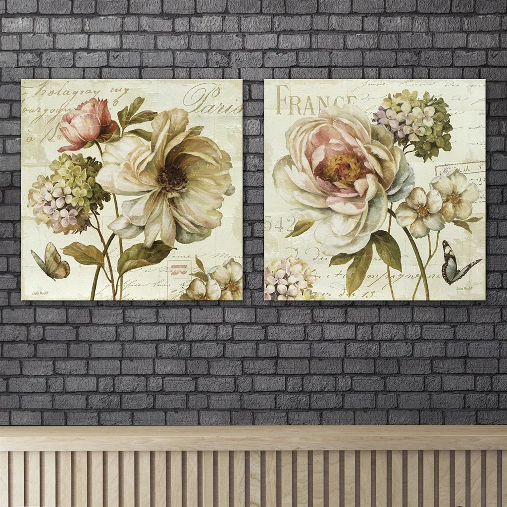 

Peony Poster Vintage Large Flowers Wall Art Prints Rose Oil Paintings on Canvas For Living Room Bedroom Home Decoration Pictures