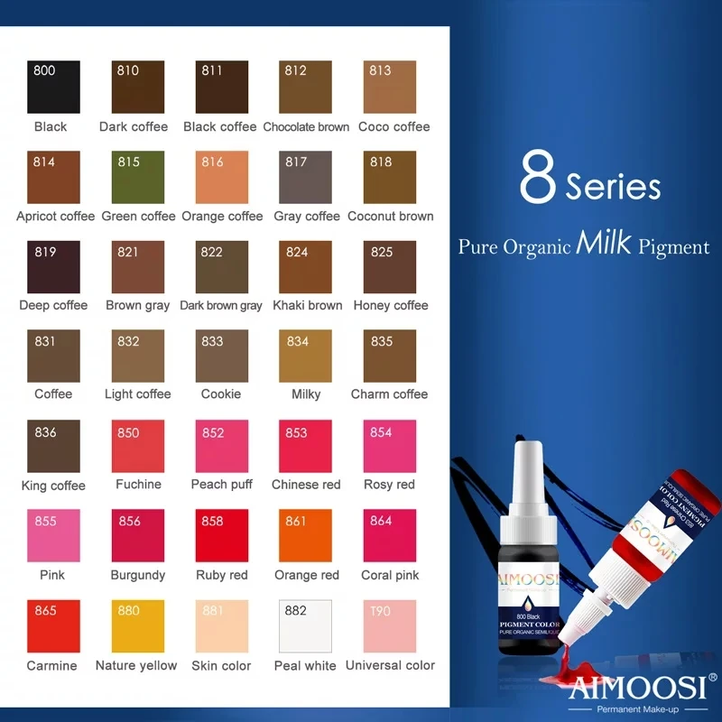AIMOOSI микро Чистый органический растительный пигмент для бровей/губ макияж