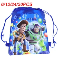 happy toy story drawstring gift bags non woven fabric backpack bag birthday decoration for baby boy favors party gift supplies