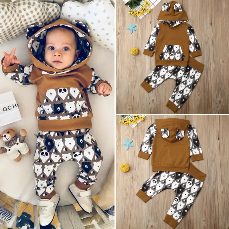 Новый брендовый спортивный костюм из 2 предметов для новорожденных мальчиков и