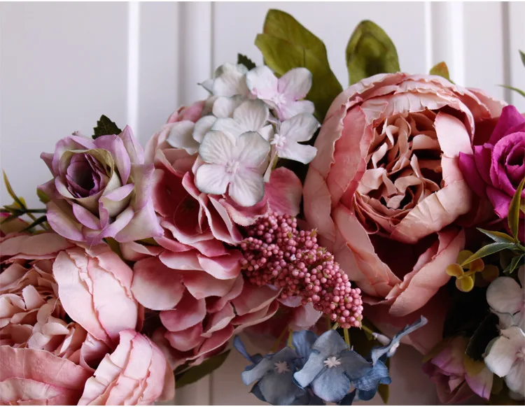 Венок ручной работы цветочный венок из лозы для украшения стен и дверей