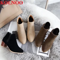 kolnoo handmade classic style womens ankle boots versatile high quality pu leather martin boots party prom fashion winter shoes