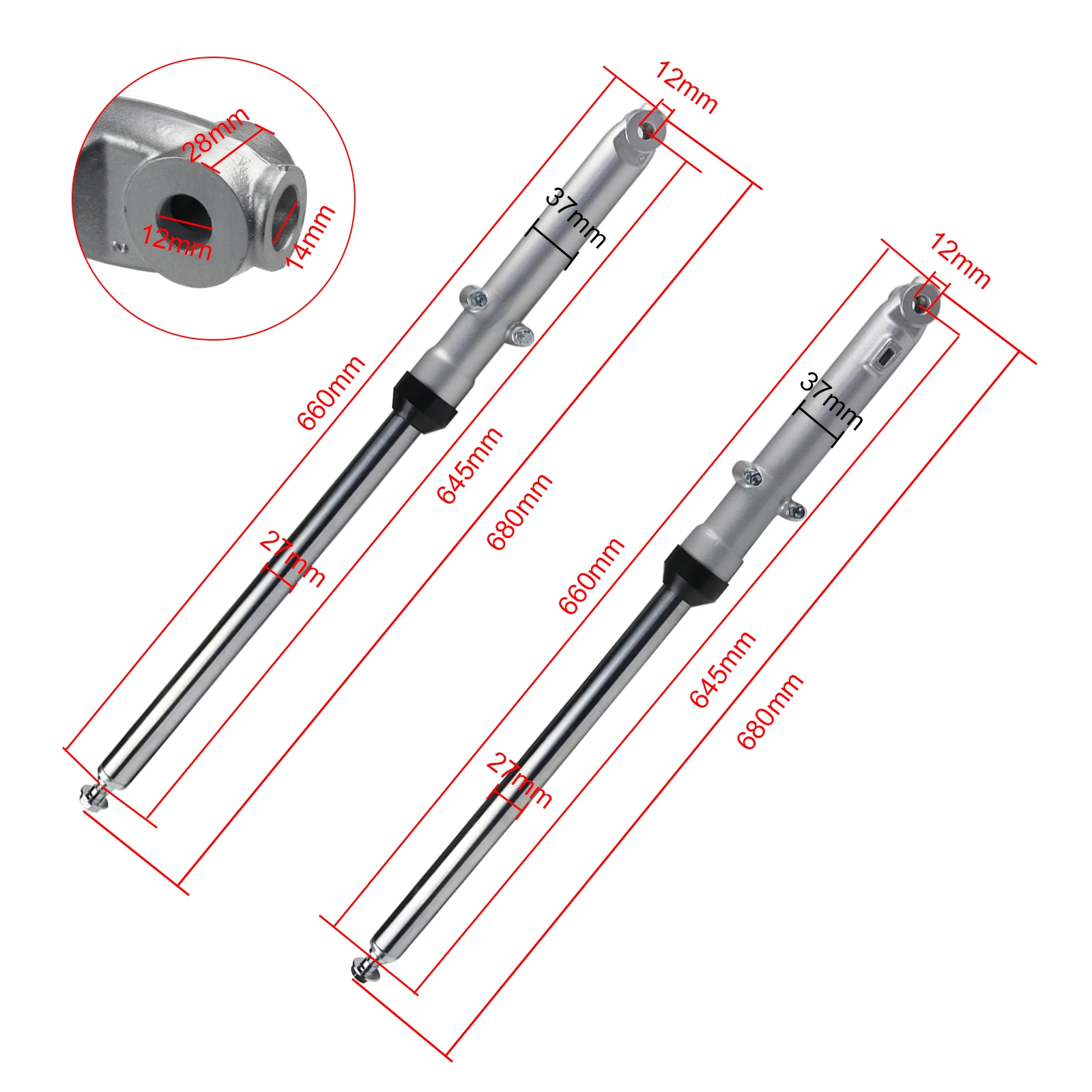 27&quot Front Fork Shocks Absorber For Honda CG125 CT90 CT110 Motorcycle Trail Bike | Автомобили и мотоциклы