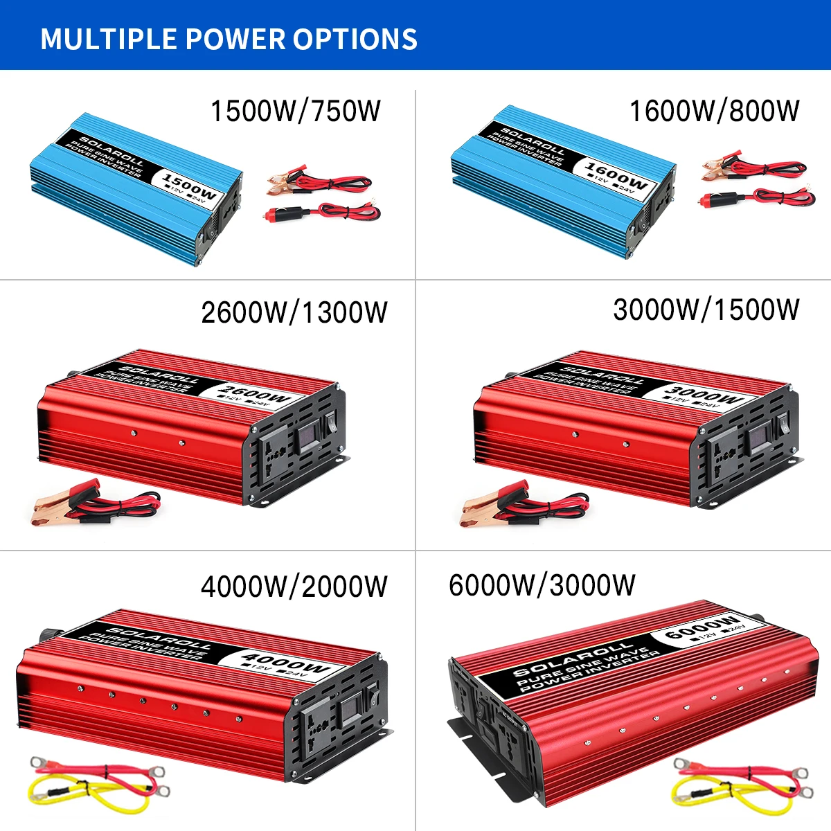 2000w/3000w/4000w Улучшенная мощность Инвертор с немодулированным синусоидальным