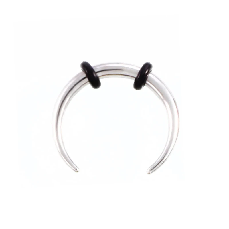 

Punk Ear Septum OX Horn Nose Nail Nose Septum Hoop Ring Fixed Ring 1 Piece Piercing Body Jewelry Stainless Steel Nose Ring