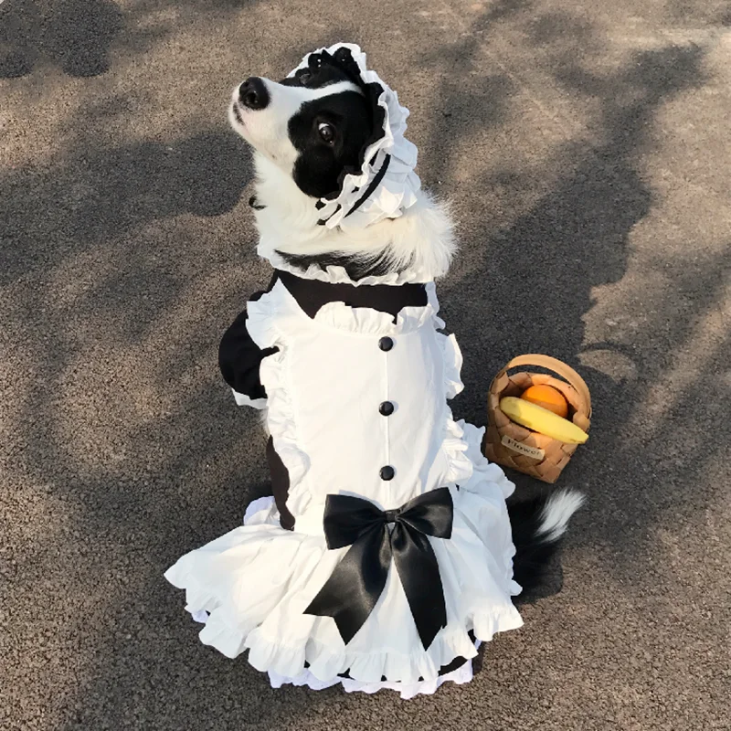 

Pet Maid Outfit Large Dog Clothes Medium and Large Dog Cosplay Suit Samoyed Border Collie Labrador Dog Clothes Dog Accessories