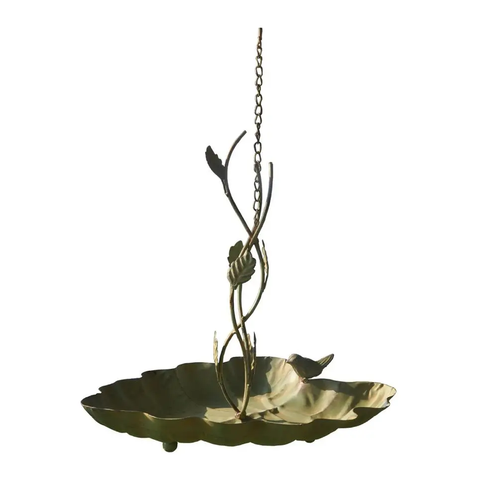 

Bird Feeder Bird Waterer Leaf Shaped Shelf Hanging Iron Tray For Outdoor Garden Decoration Feeding Troughs Birds Feeder Supplies