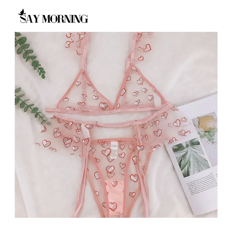Женский кружевной комплект нижнего белья SAY MORNING тонкие прозрачные