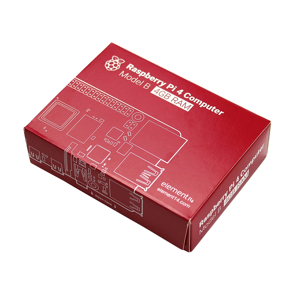 Официальная макетная плата Raspberry Pi 4 Model B 2 ГБ/4 ГБ/8 ГБ ОЗУ v8 1 5 ГГц поддержка 4/5 0 Wi Fi