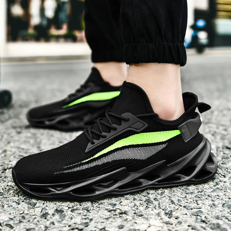 

2020 Men Running Shoes Blade Cushioning Breathable Shoes Men's Jogging Shoes Comfortable Light Sneakers Zapatillas Large Size 46