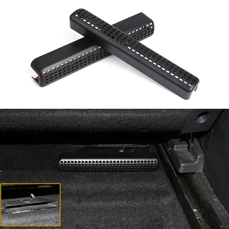 

2PCS Car Rear Air Condition AC Vent Outlet Dust Protective Cover Trim Under The Seat for Peugeot 4008 Car Styling Accessories
