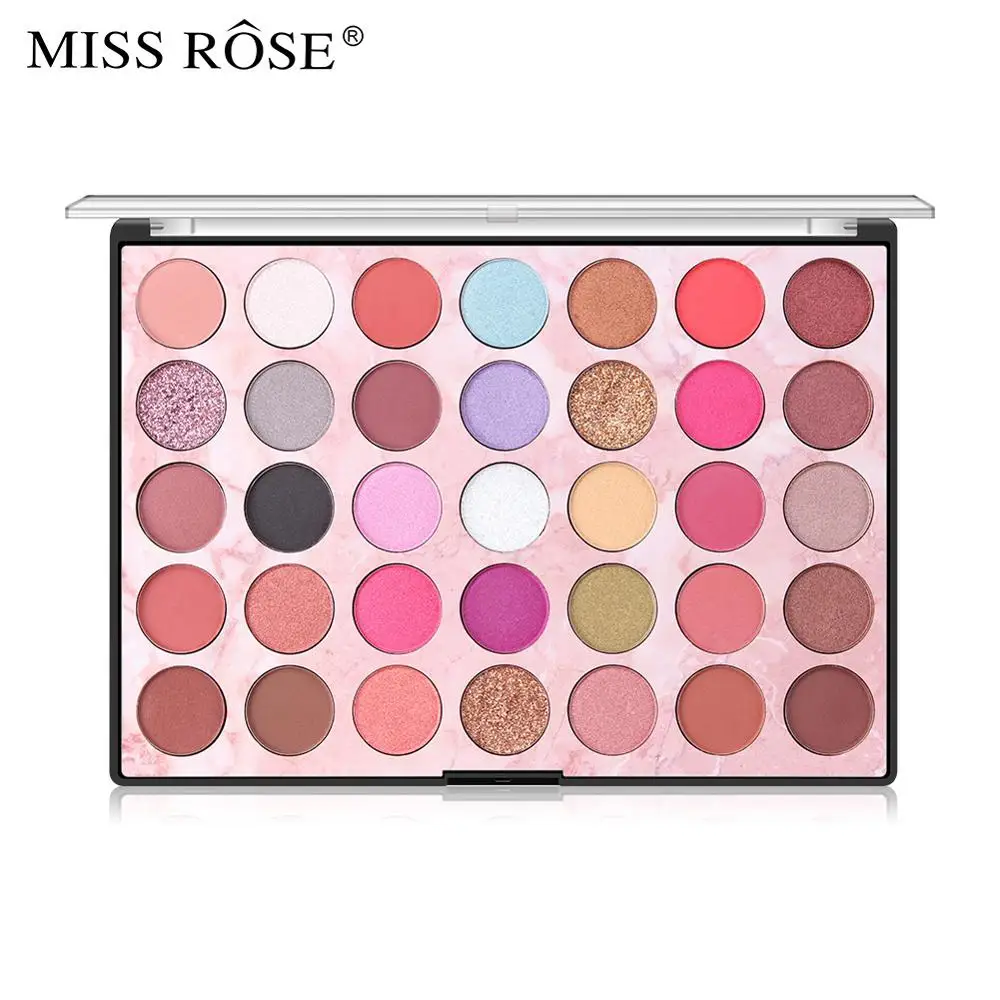 

Epacket Miss Rose 35 Color Gliltter Eyeshadow Palette Matte Eye Shadow Pallete Shimmer Shine Nude Make Up Palette Set Kit