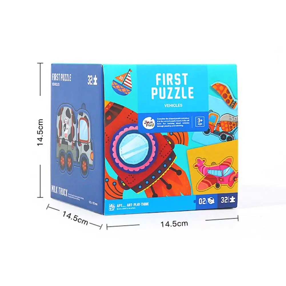 

Cartoon Animal/Traffic Puzzles Children Safe Jigsaw Kids Preschool Animals Vehicles Learning Puzzle Educational Montessori Toys