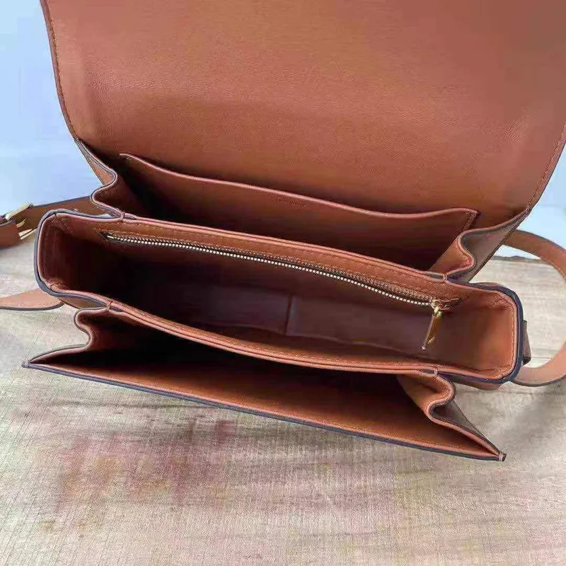 

2021 new fashion top leather with canvas Arc de Triomphe box tofu One Shoulder Messenger Bag for women