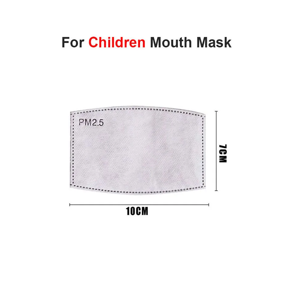10Pcs/Set PM2.5 Anti Haze Mouth Mask Replaceable Filter-slice 5 Layers Non-woven Child Kids Activated Carbon Filter | Красота и