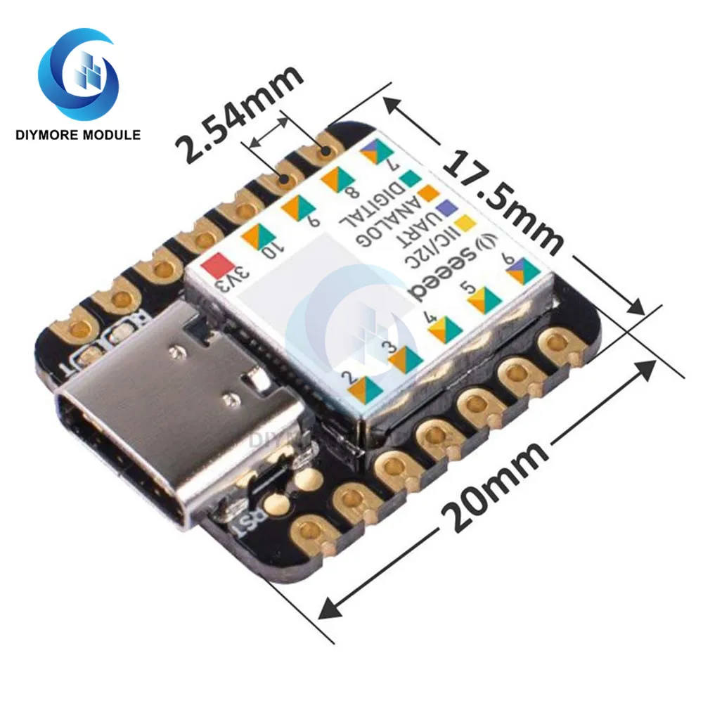 type c seeeduino xiao microcontroller samd21 cortex m0 nano 48mhz spi i2c interface for arduino ideiot system development tool free global shipping