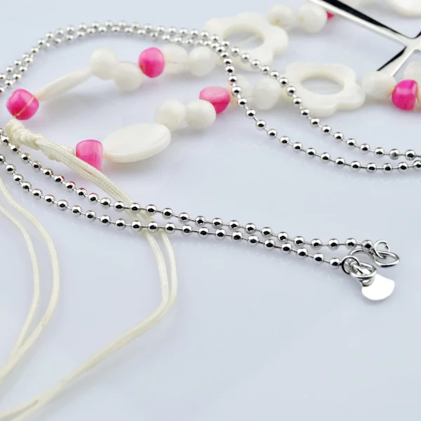 В богемном стиле с простым настоящим 925 серебряный крест кулон длинное ожерелье