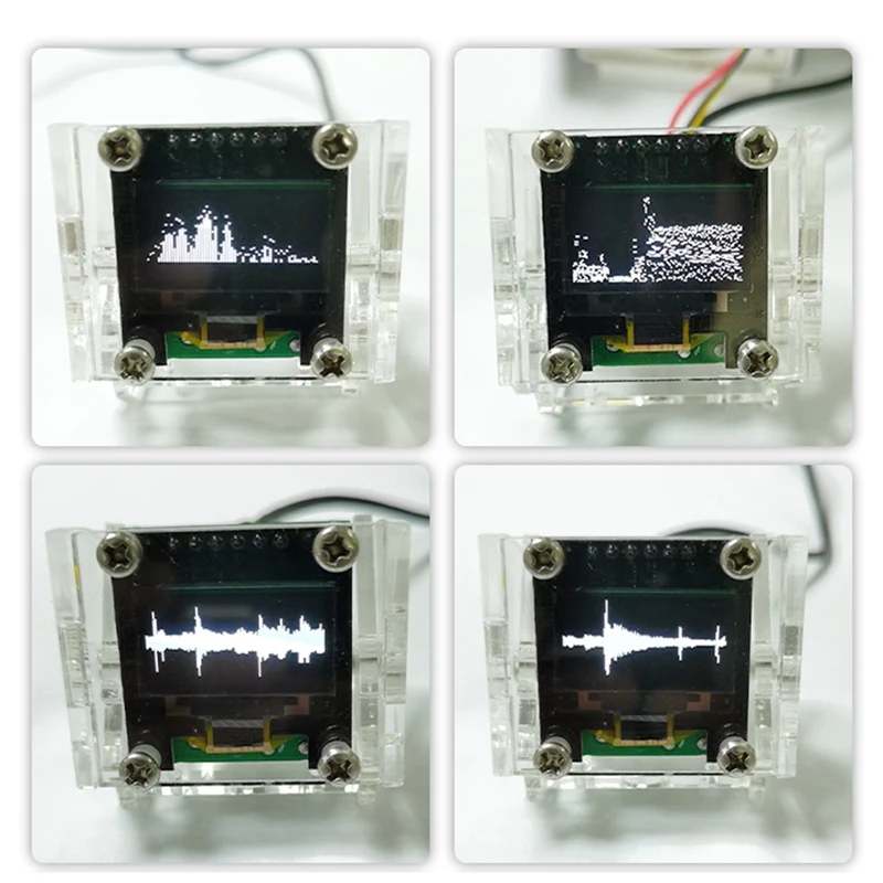 

Mini 0.96 Inch Stereo Music Spectrum Display Analyzer Amplifier Audio Level Indicator Rhythm Analyzer with Shell