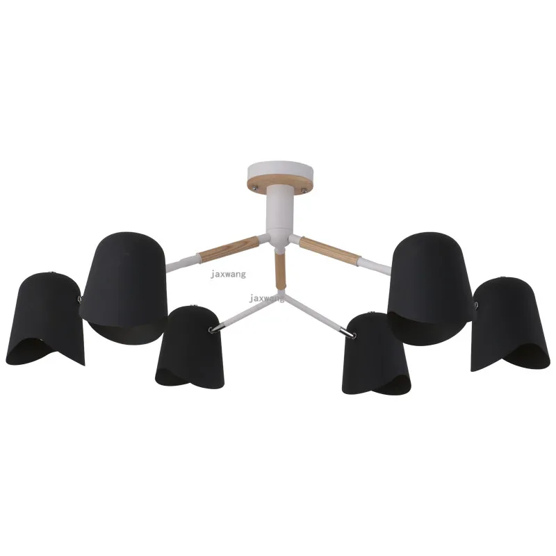 Modern LED Chandelier Lustre Solid Wood Light Fixtures Dining Room Creative Luminaire Living Decoration Lighting | Освещение