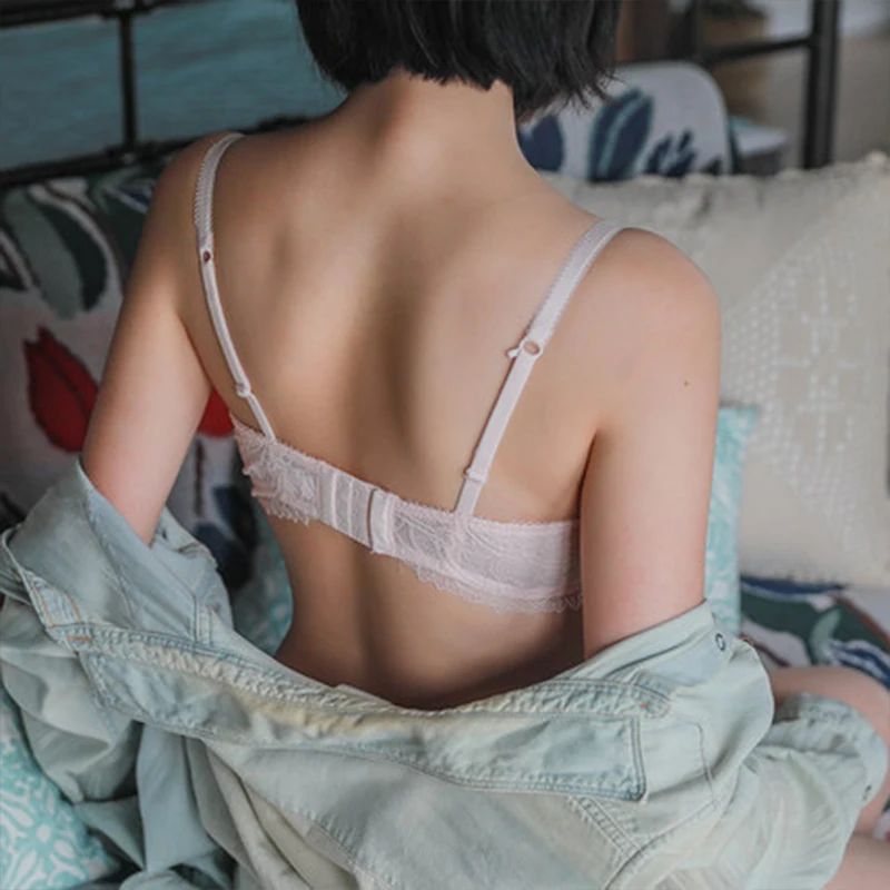 Сексуальный кружевной тонкий срез с косточками бюстгальтер больших размеров и